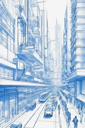 shinjuku,smart city,wireframe,futuristic landscape,sci fiction illustration,tokyo city,urbanization,metropolis,wireframe graphics,virtual landscape,futuristic architecture,city trans,concept art,tokyo,heavy object,cyberspace,futuristic,blueprints,mono-line line art,bottleneck,Unique,Design,Blueprint