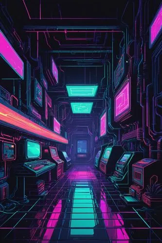 80's design,cyberpunk,neon arrows,cyber,scifi,ufo interior,retro background,80s,spaceship space,neon coffee,futuristic,computer room,cyberspace,abstract retro,vapor,neon,sci-fi,sci - fi,neon ghosts,futuristic landscape,Art,Artistic Painting,Artistic Painting 09