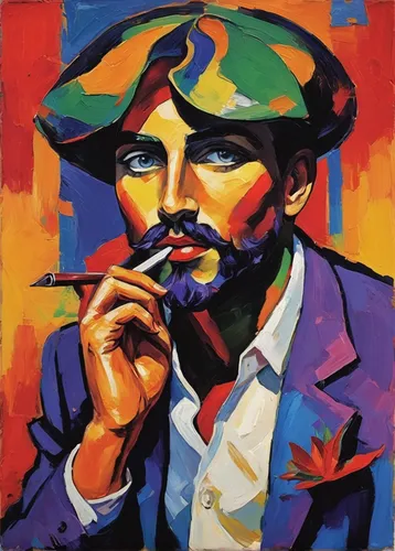 che,guevara,pipe smoking,castro,fidel castro,fidel,fidel alejandro castro ruz,guy fawkes,che guevara,lenin,smoking man,cuba libre,smoking pipe,cuban cigar,cigar,hemmingway,cool pop art,cuba,popart,do cuba,Conceptual Art,Oil color,Oil Color 25