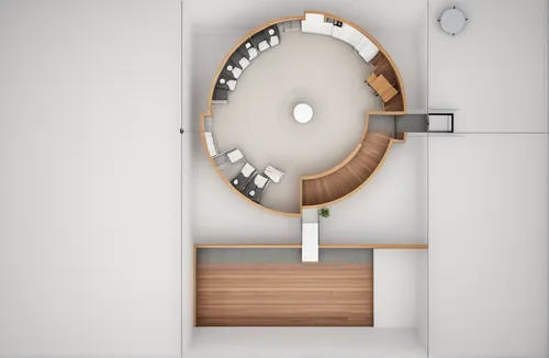 mri machine,wall clock,hanging clock,grandfather clock,room divider,quartz clock,3d rendering,wooden mockup,modern minimalist bathroom,porthole,toilet seat,doctor's room,circular staircase,wooden whee