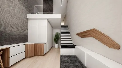 bright living room and kitchen, on the left side is a kitchen, granite counter, wooden cabinet doors, black granite sink, drawes, comfy sofa on the right side, cream color large sofa,hallway space,int