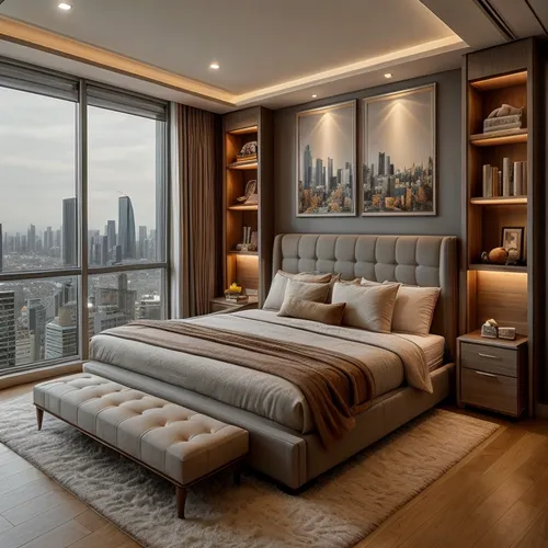 penthouse apartment,great room,modern room,sleeping room,sky apartment,room divider,bedroom,modern decor,guest room,one room,one-room,livingroom,luxury hotel,luxury home interior,luxury property,bedro