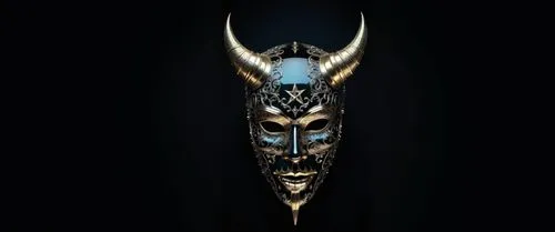 tribal bull,venetian mask,bronze horseman,head plate,horn of amaltheia,krampus,horns,gold mask,skull mask,horned,skyrim,masquerade,blue demon,cow horned head,poseidon god face,warlord,animal head,trib