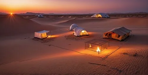 Гемпинг в пустыне, закат,libyan desert,namib desert,the gobi desert,gobi desert,namibia,morocco lanterns,burning man,crescent dunes,cube stilt houses,namib,dubai desert,capture desert,camping tents,ad