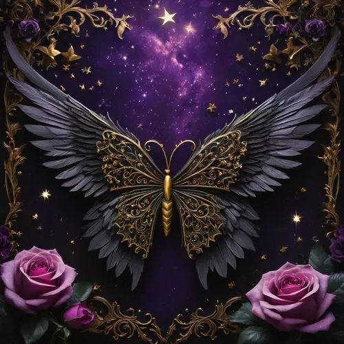 winged heart,butterfly background,fairy galaxy,archangel,purple wallpaper,angel wings,wing purple,dark angel,black angel,passion butterfly,angel wing,seraphim,constellation swan,purple,the archangel,purple background,aurora butterfly,archangels,la violetta,faery,Photography,General,Fantasy