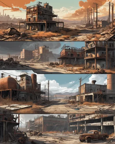 post-apocalyptic landscape,backgrounds,post apocalyptic,wasteland,post-apocalypse,fallout4,gunkanjima,stages,development concept,concept art,industrial landscape,destroyed city,lost places,docks,desolation,backgrounds texture,abandoned places,landscapes,lostplace,apocalyptic,Unique,Design,Infographics