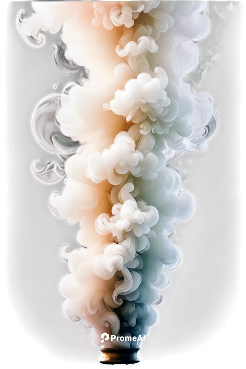 Smoke bomb, white smoke, foggy atmosphere, cylindrical shape, metallic material, detailed texture, realistic rendering, soft focus, close-up shot, shallow depth of field, warm color tone, cinematic li