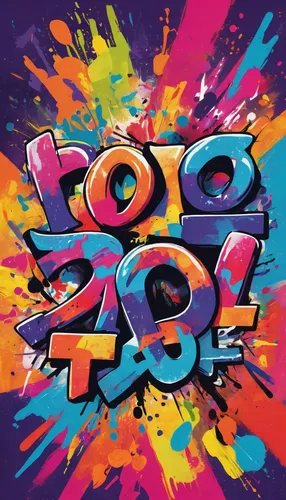 Design a poster with a graffiti-style 90s font for a hip-hop dance competition.,colorful foil background,totopo,new topstar2020,mobile video game vector background,tag,party banner,cd cover,do,zao,log