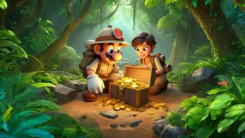 game illustration,spelunkers,huegun,spelunker,campfire,romantic scene,forest workers,caballeros,pinocchio,cartoon video game background,cartoon forest,children's background,spelunking,lilo,explorers,paisanos,treasure hunt,fairy village,magical adventure,underminer