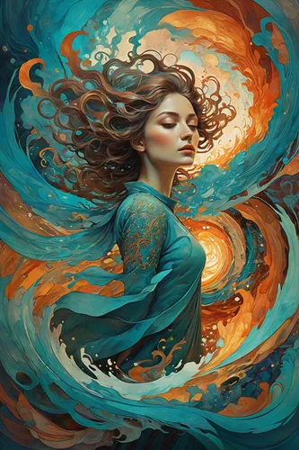 siren,water nymph,the wind from the sea,fantasy portrait,mystical portrait of a girl,merfolk,fantasy art,mermaid vectors,swirling,sirens,wind wave,flowing,aquarius,whirlpool,medusa,world digital painting,mermaid background,sci fiction illustration,submerged,rusalka,Conceptual Art,Fantasy,Fantasy 18