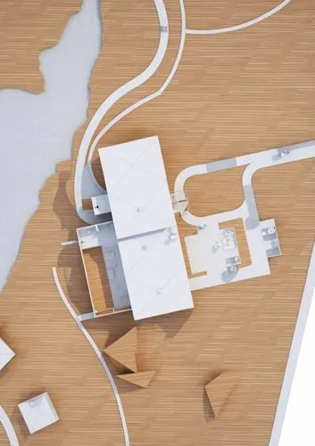 the top floor shows different areas in the design,apple desk,3d rendering,homeplug,wooden mockup,eero,smart home,kitchen socket,renders,render,3d mockup,smart house,modularity,the tile plug-in,rendere