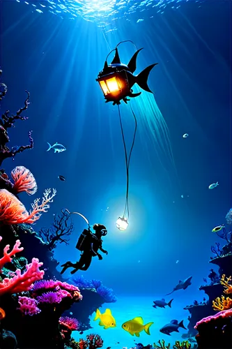 underwater background,deep sea,under sea,under the sea,underwater world,undersea,sea life underwater,aquarium,deep ocean,underwater landscape,underwater fish,aquarium inhabitants,ocean underwater,deepsea,seaquarium,glofish,sea creatures,deep sea diving,aquatic animals,cartoon video game background,Illustration,Realistic Fantasy,Realistic Fantasy 37