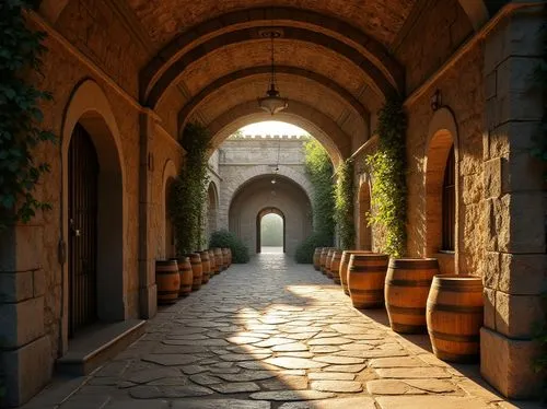 archways,poblet,cloistered,mondavi,cloister,priorat,chateau margaux,antinori,montepulciano,arcaded,cloisters,theed,alcazar of seville,giacosa,monastery israel,abbaye,winery,minervois,soave,rioja,Photography,General,Realistic