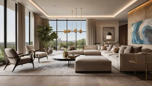 Modern luxury home interior design in American locations blends sophistication with comfort, embodying contemporary elegance. Clean lines, neutral palettes, and premium materials like marble, quartz, 