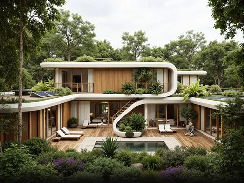 forest house,3d rendering,landscape design sydney,landscape designers sydney,treehouses,garden design sydney,garden elevation,house in the forest,landscaped,tropical house,holiday villa,dunes house,tree house,modern house,treehouse,dreamhouse,renderings,mid century house,amanresorts,render