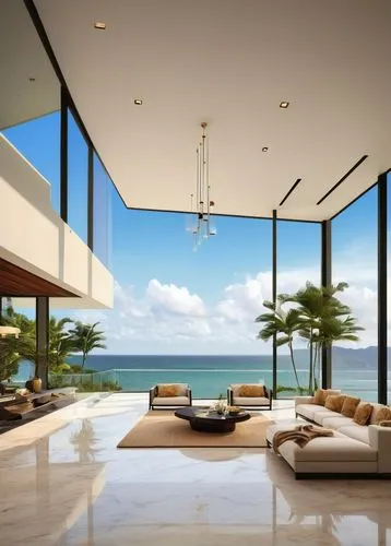 luxury home interior,oceanfront,luxury property,modern living room,beachfront,ocean view,beach house,penthouses,interior modern design,oceanview,luxury home,living room,great room,beautiful home,dreamhouse,beachhouse,luxury,livingroom,contemporary decor,glass wall,Illustration,Realistic Fantasy,Realistic Fantasy 35