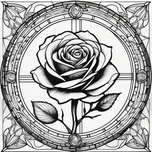 rose flower illustration,wind rose,rose png,rosicrucian,rosicrucians,rosevelt,Illustration,Black and White,Black and White 08