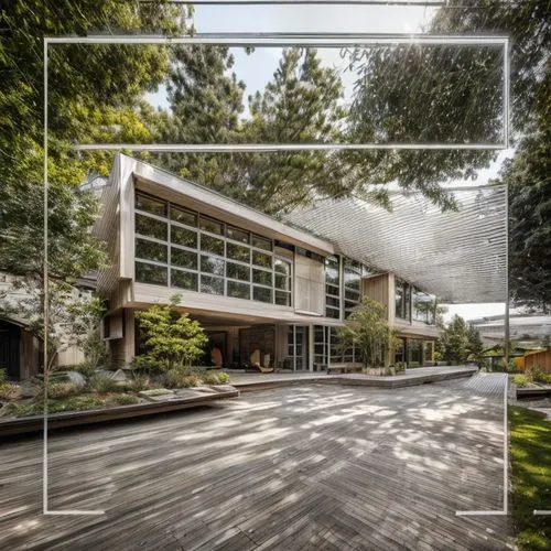 mid century house,structural glass,glass facade,palo alto,daylighting,modern house,lattice windows,mid century modern,modern architecture,glass panes,aileron,ruhl house,glass blocks,frame house,smart house,cube house,cubic house,archidaily,glass building,school design,Architecture,General,Modern,Mid-Century Modern