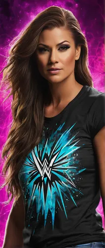 Create a WWE t-shirt inspired by the electrifying entrance of a superstar.,superhero background,lady honor,webbing clothes moth,jeans background,diamond background,fantasy woman,symetra,celtic queen,a