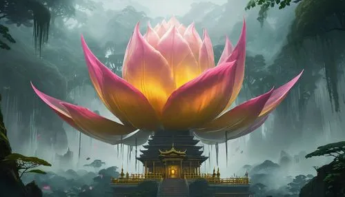 golden lotus flowers,palyul,stone lotus,water lotus,lotus png,lotus blossom,Conceptual Art,Fantasy,Fantasy 02