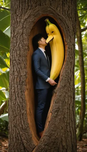 conceptual photography,monkey banana,banana,superfruit,banana family,banana cue,bananas,saba banana,banana tree,cosplay image,tree python,dolphin bananas,knothole,toco toucan,pre-wedding photo shoot,moray,tree nut,man with saxophone,banana dolphin,forest workplace,Conceptual Art,Daily,Daily 03