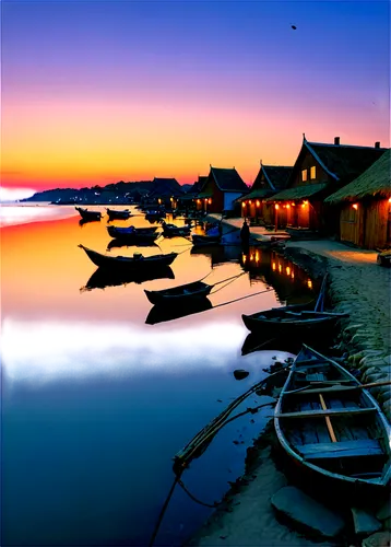 fishing village,floating huts,trabocchi,inle,dahab island,houses silhouette,sanur,over water bungalows,stilt houses,panglao,seaside resort,splendid colors,greek islands,houseboats,fishing boats,gouna,greek island,overwater,maldive,marseillan,Art,Classical Oil Painting,Classical Oil Painting 27