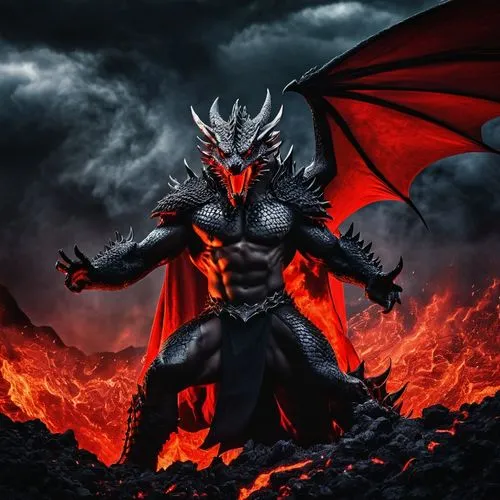 surtur,dragonlord,infernus,trigon,black dragon,gurren,ifrit,infernales,darigan,samael,iblis,infernal,morgoth,diabolus,bahamut,mazinkaiser,orcus,tengen,midir,darklord,Art,Artistic Painting,Artistic Painting 42