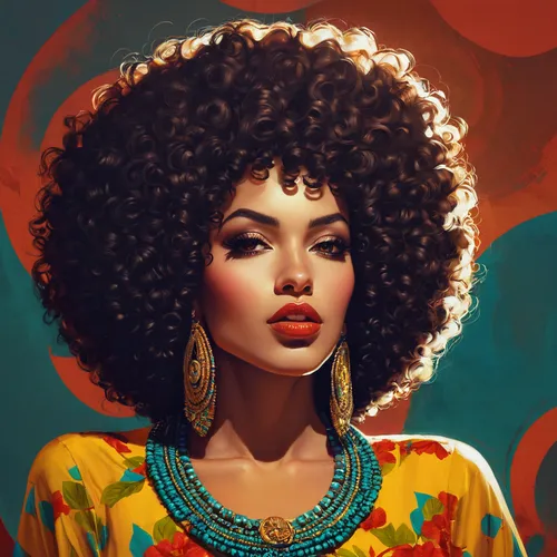 afrodita,afro,afro-american,afroamerican,african woman,afro american girls,african american woman,fantasy portrait,afro american,digital painting,retro woman,girl portrait,boho art,world digital paint