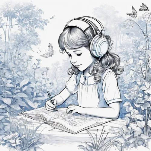 girl picking flowers,listening to music,girl in the garden,little girl reading,girl studying,kids illustration,book illustration,girl drawing,eglantine,hand-drawn illustration,garden fairy,forget-me-not,carnation coloring,illustrator,forget-me-nots,sewing pattern girls,child fairy,girl in flowers,vintage drawing,little girl fairy,Unique,Design,Blueprint