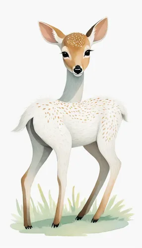 Describe the soft white fur on the calves of a newborn deer.,deer illustration,fawn,dotted deer,deer-with-fawn,fallow deer cub,young-deer,baby deer,deer drawing,young deer,fawns,bambi,deer with cub,de