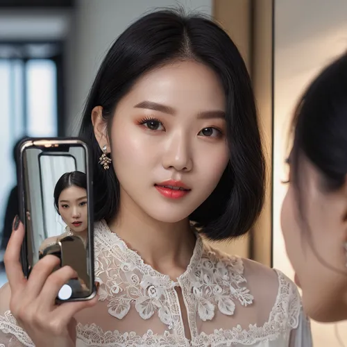 doll looking in mirror,huawei,makeup mirror,mirror,in the mirror,mirror reflection,phuquy,mirror frame,mirror image,outside mirror,samsung galaxy,magic mirror,the mirror,doll's facial features,songpyeon,samsung,ao dai,applying make-up,iphone x,kimjongilia,Photography,General,Natural