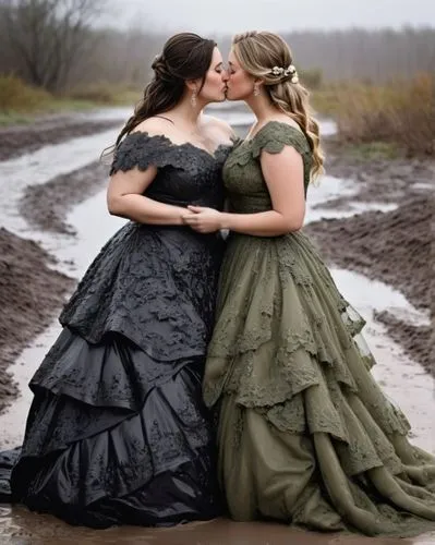 hutterites,wlw,countrywomen,wedding photo,brides,lesbos,foundresses,ballgowns,pre-wedding photo shoot,two girls,sapphic,quinceaneras,hutterite,crinolines,stepsisters,girl kiss,celtic woman,countesses,