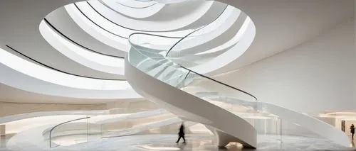 futuristic art museum,spiral staircase,winding staircase,circular staircase,staircase,guggenheim museum,soumaya museum,bjarke,safdie,staircases,futuristic architecture,spiral stairs,outside staircase,calatrava,niemeyer,helix,winding steps,atrium,blavatnik,spiral,Illustration,Realistic Fantasy,Realistic Fantasy 40