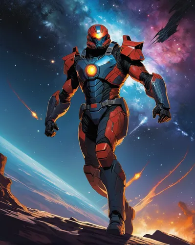 ironman,iron man,iron-man,nova,nebula guardian,andromeda,spacesuit,cg artwork,space walk,sci fiction illustration,space-suit,robot in space,halo,star-lord peter jason quill,emperor of space,red planet,red blue wallpaper,tony stark,space suit,io,Conceptual Art,Fantasy,Fantasy 08