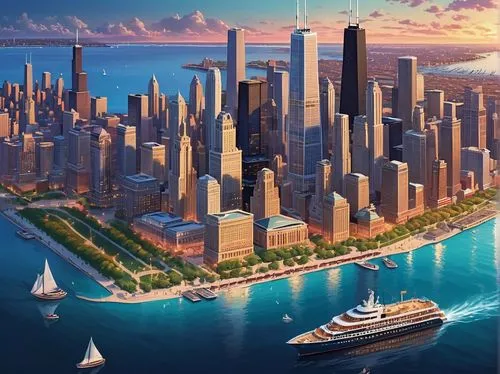 harborfront,alexandria,new york harbor,harbour city,manhattanite,nakheel,capcities,dubai,chicago skyline,megalopolis,chicago,dubia,manhattan,nassau,harborplace,1 wtc,mubadala,megacorporations,varosha,luanda,Unique,3D,Isometric