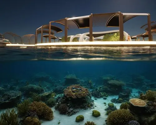 cube stilt houses,underwater playground,cubic house,water cube,marine tank,reef tank