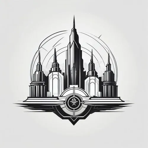 chrysler building,oscorp,gothams,megacorporation,art deco background,city skyline,vector design,bioshock,art deco,capcities,vector graphic,metropolis,esb,orthanc,coruscant,gotham,cybercity,vector illustration,city cities,kandor,Unique,Design,Logo Design