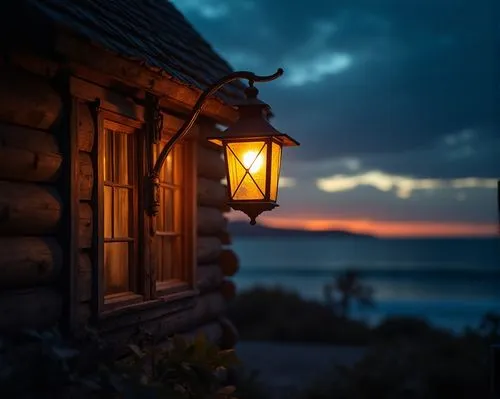 illuminated lantern,vintage lantern,cottage,lamplight,night light,summer cottage,Photography,General,Realistic