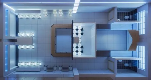 spaceship interior,ufo interior,pharmacy,treatment room,doctor's room,the server room,washroom,levator,cosmetics counter,luxury bathroom,voxels,airlock,voxel,washrooms,electrohome,examination room,chemical laboratory,cleanrooms,sickbay,cubes