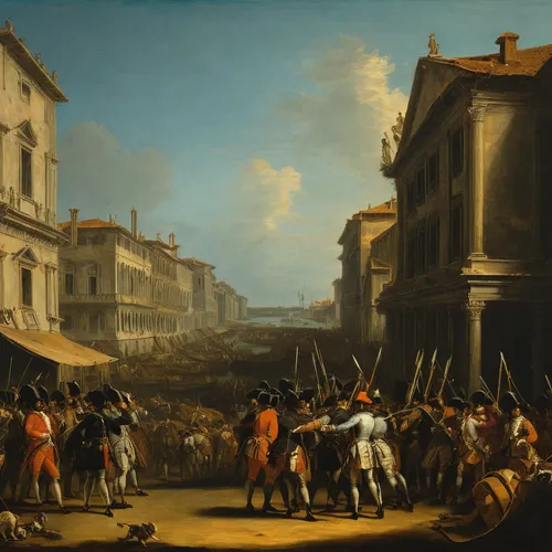 the carnival of venice,the market,hunting scene,bougereau,venetian,pentathlon,large market,via della conciliazione,naples,regatta,the pied piper of hamelin,procession,commerce,partiture,piazza di spagna,street scene,medieval market,piazza navona,guilloche,venice square,Art,Classical Oil Painting,Classical Oil Painting 35