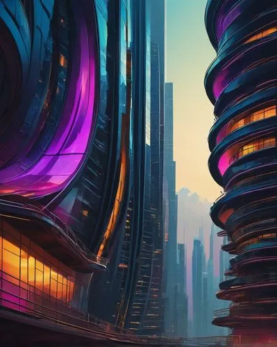 futuristic landscape,futuristic architecture,arcology,cybercity,futuristic,coruscant,cybertown,megacorporations,futuristic art museum,cyberport,cityscape,guangzhou,megacorporation,futurist,colorful city,harbour city,scifi,sedensky,urban towers,fantasy city,Illustration,Vector,Vector 14