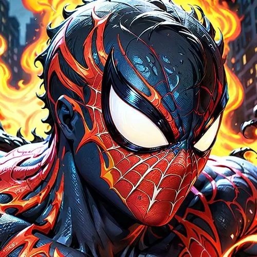 fire background,symbiote,niederman,eradicator,superhero background,spidey,Anime,Anime,General