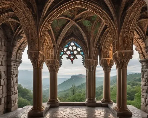 cloistered,cloisters,monastic,cathars,castellated,asturias,monasterium,monasteries,cloister,castle windows,windows wallpaper,cathedrals,donjon,archways,rivendell,carcassone,asturians,vaulted ceiling,abbaye de belloc,gaudi,Illustration,Realistic Fantasy,Realistic Fantasy 43