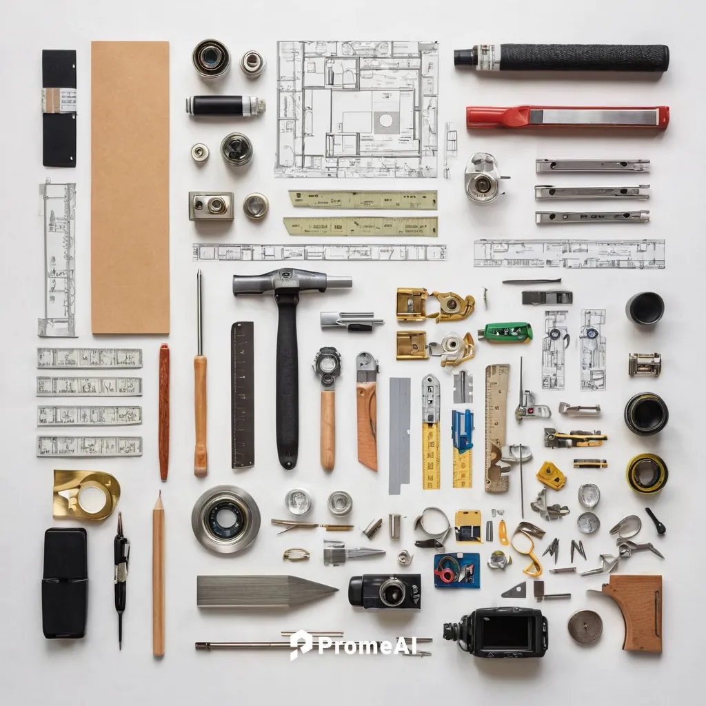 Architectural  drafting,assemblage,components,disassembled,flat lay,summer flat lay,art tools,raw materials,materials,tools,flatlay,electronic component,christmas flat lay,building materials,objects,s