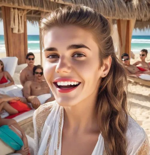 the girl's face,beach background,beautiful face,killer smile,a girl's smile,natural cosmetics,natural cosmetic,smiling,beautiful young woman,beauty face skin,attractive woman,cabana,club med,white sand,on the beach,relaxed young girl,paloma,beautiful beach,pretty young woman,beautiful woman,Photography,Realistic