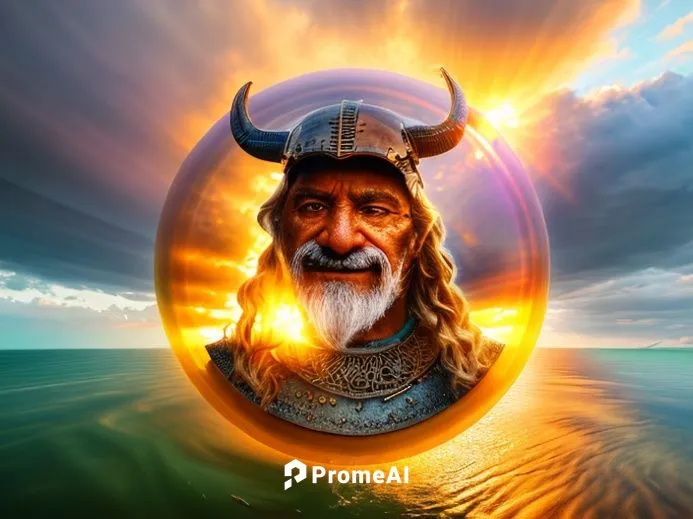 sea god,poseidon god face,god of the sea,poseidon,viking,viking ship,vikings,norse,dwarf sundheim,sun god,divine healing energy,odin,fantasy portrait,version john the fisherman,biblical narrative char