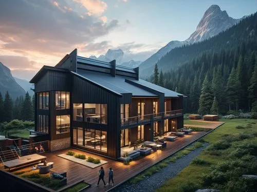 an artistic rendering of the exterior of a house in the mountains,house in the mountains,house in mountains,the cabin in the mountains,chalet,beautiful home,luxury property,Photography,General,Natural