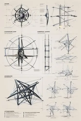 tensegrity,wireframe graphics,constructs,aicher,crossbeams,wireframe,substructures,spaceframe,design of the rims,aerostructures,vertices,schematics,morphologies,geometry shapes,kinematics,frame drawing,topologies,circulations,parametric,lissajous,Unique,Design,Character Design