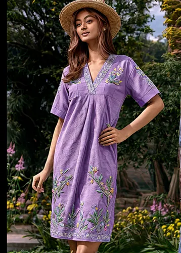 Change embroidery pattern
,women clothes,floral japanese,country dress,women's clothing,ladies clothes,women fashion,veil purple,jacaranda,vintage floral,nightgown,nightwear,day dress,lilac arbor,the 