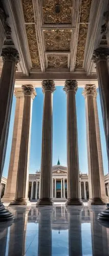 zappeion,peristyle,glyptothek,greek temple,marble palace,three pillars,colonnaded,thomas jefferson memorial,doric columns,neoclassical,panathenaic,colonnades,temple of diana,jefferson memorial,lincoln memorial,the parthenon,pantheon,colonnade,neoclassicism,columns,Illustration,Vector,Vector 06